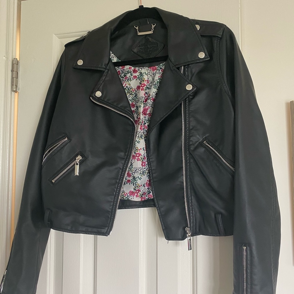 Faux Leather Moto Jacket